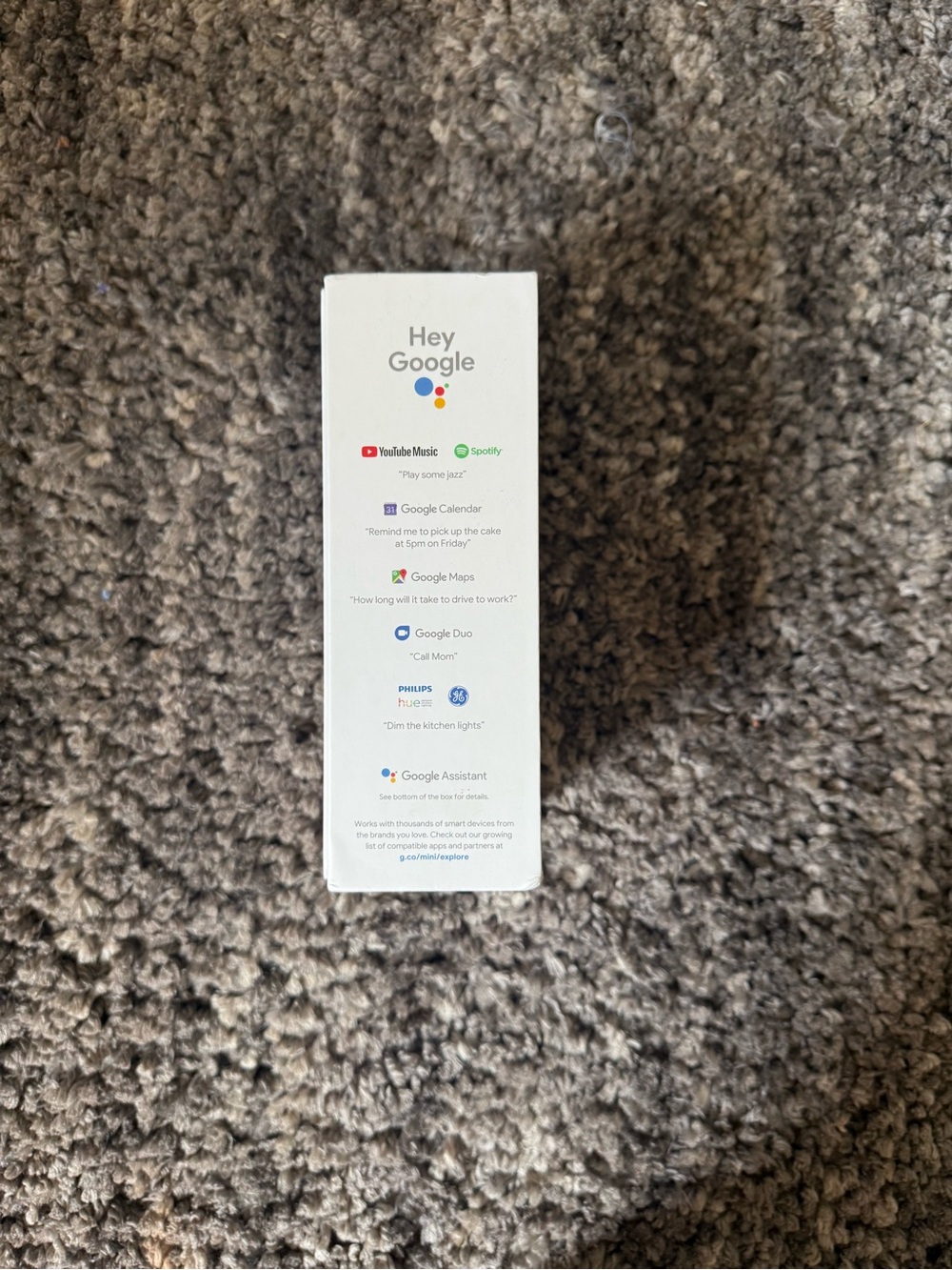 Google Nest Mini (2nd Gen) Smart Speaker - Chalk - Picture 5 of 5